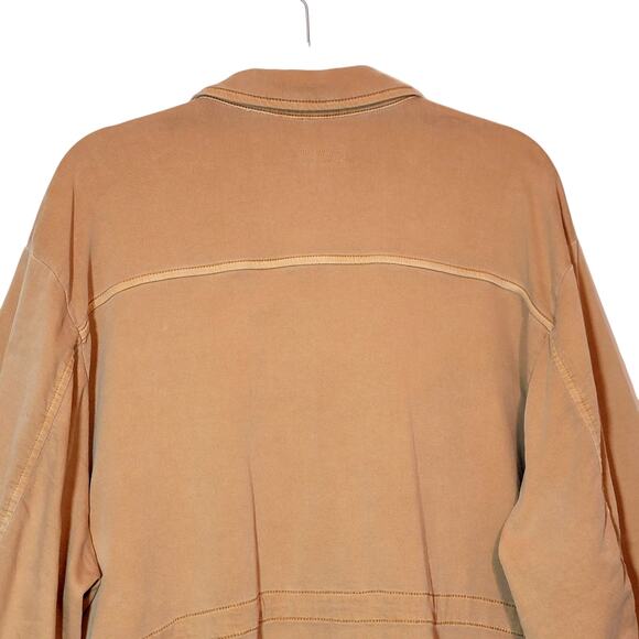 J. Jill Anorak Utility Jacket Button Front Drawstring Waist Tan 3X Chic Casual - Picture 11 of 16